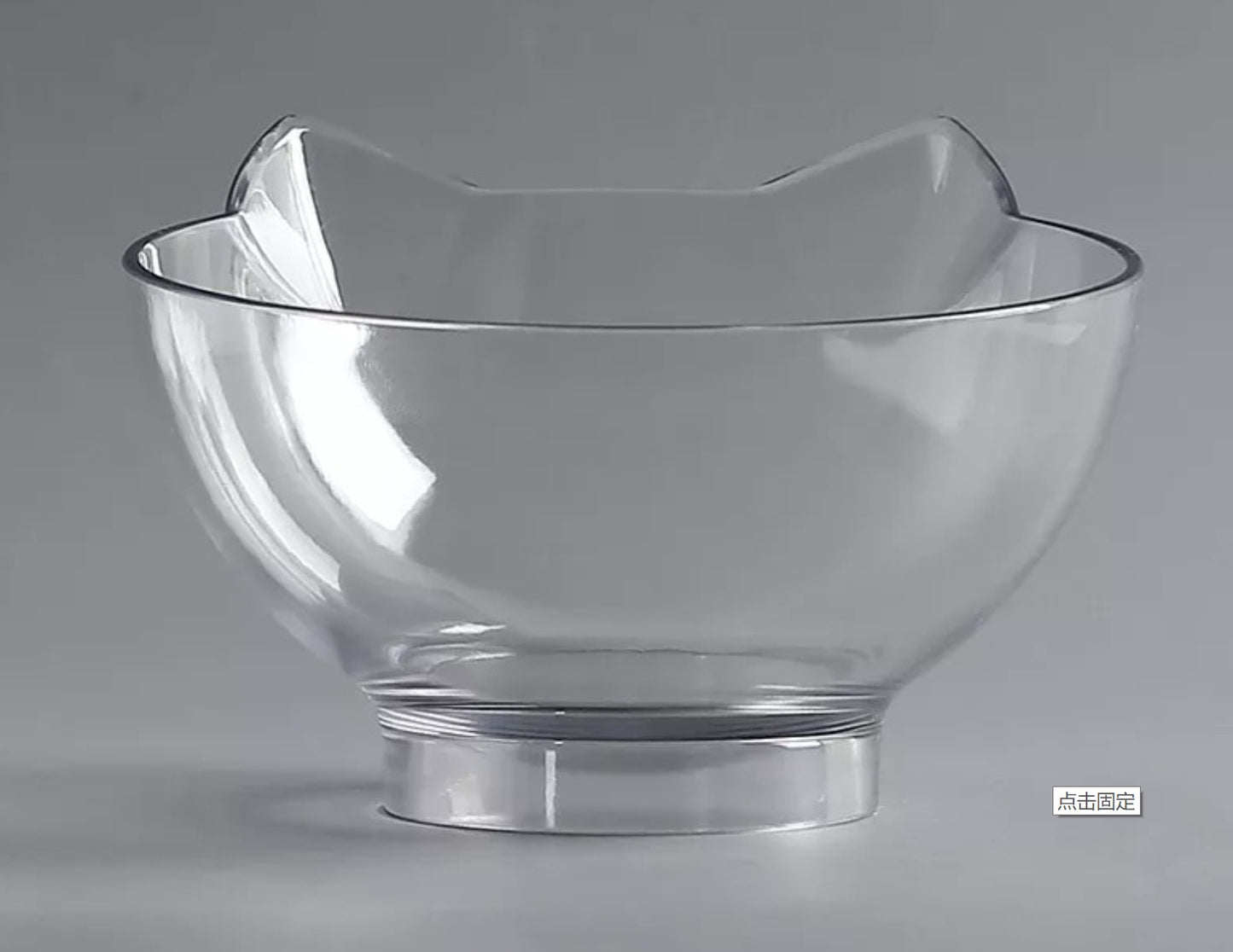 Inclined Transparent Pet Bowl – Ergonomic Cat & Dog Feeder